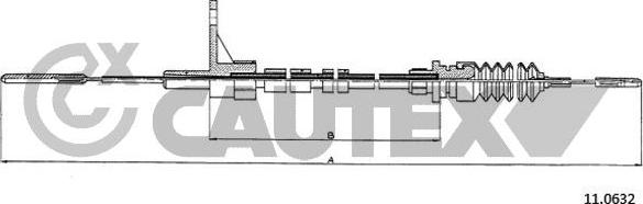 Cautex 763098 - Тросик газу autocars.com.ua