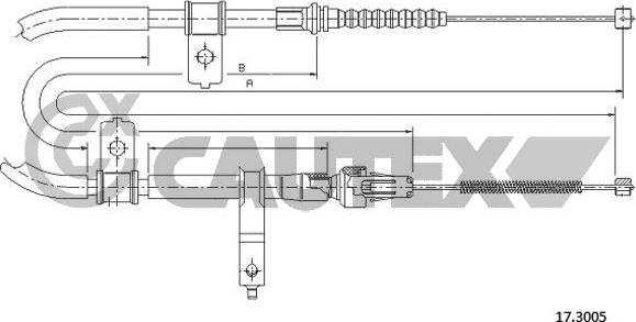 Cautex 763141 - Трос, гальмівна система autocars.com.ua