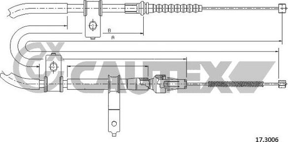 Cautex 763142 - Трос, гальмівна система autocars.com.ua