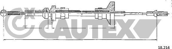 Cautex 763190 - Трос, управління зчепленням autocars.com.ua