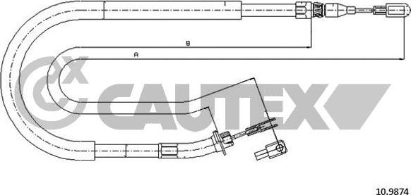 Cautex 765734 - Трос, гальмівна система autocars.com.ua