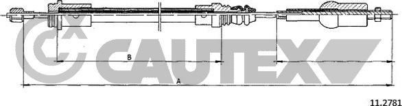 Cautex 765754 - Трос, управління зчепленням autocars.com.ua