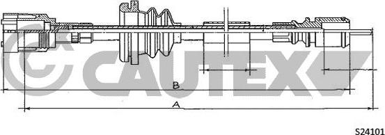 Cautex 765756 - Тросик спідометра autocars.com.ua