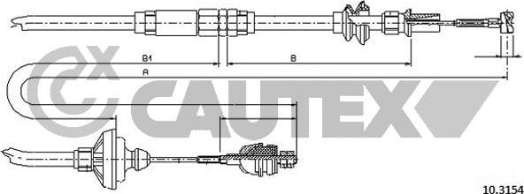 Cautex 765773 - Трос, управління зчепленням autocars.com.ua