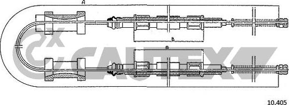 Cautex 765963 - Трос, гальмівна система autocars.com.ua