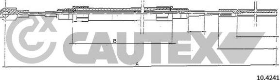 Cautex 766054 - Трос, гальмівна система autocars.com.ua
