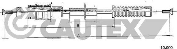 Cautex 766199 - Тросик газу autocars.com.ua