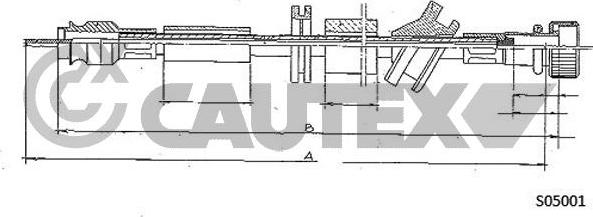 Cautex 766218 - Тросик спідометра autocars.com.ua