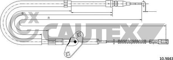 Cautex 766292 - Трос, гальмівна система autocars.com.ua