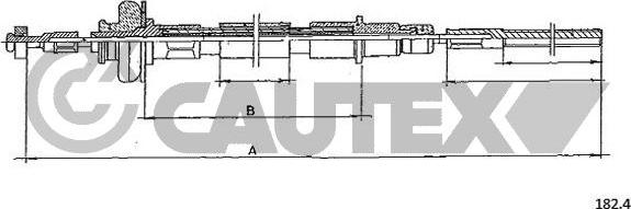 Cautex 766324 - Трос, управління зчепленням autocars.com.ua