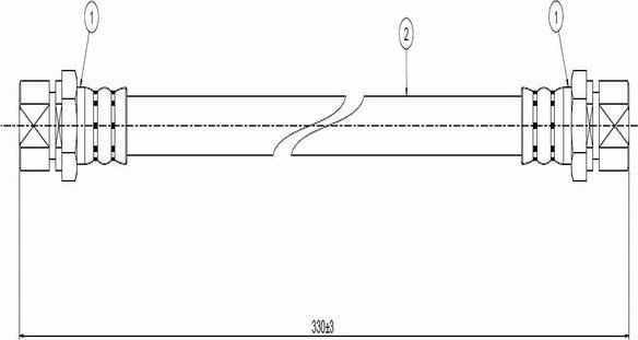CAVO C800 063A - Гальмівний шланг autocars.com.ua