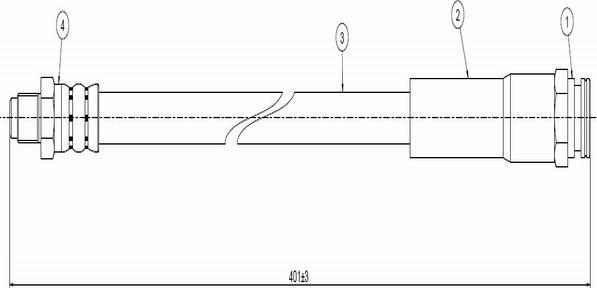 CAVO C800 068A - Тормозной шланг avtokuzovplus.com.ua