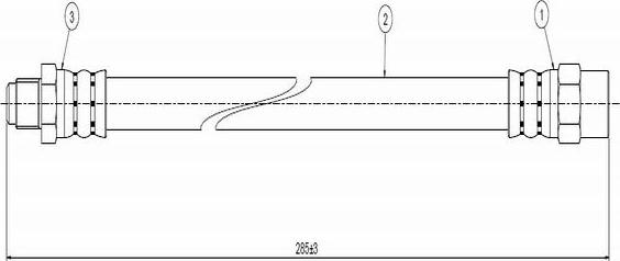 CAVO C800 098A - Тормозной шланг avtokuzovplus.com.ua