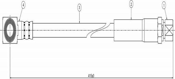 CAVO C800 127A - Тормозной шланг avtokuzovplus.com.ua