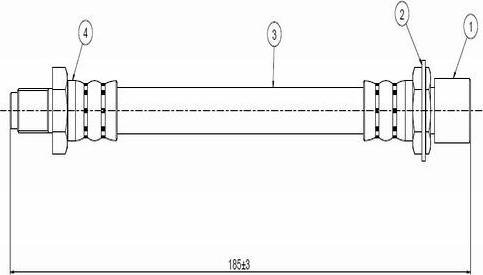 CAVO C800 160A - Тормозной шланг avtokuzovplus.com.ua