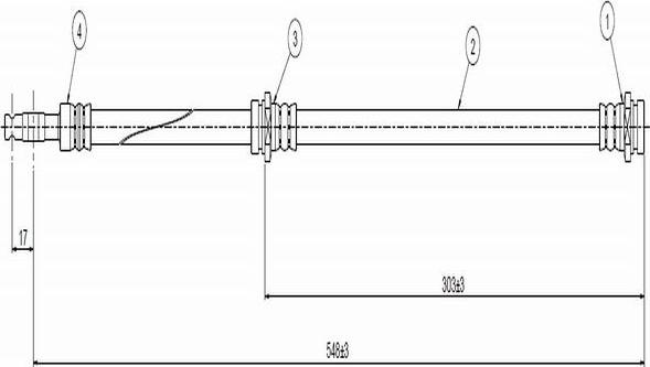 CAVO C800 214A - Тормозной шланг autodnr.net