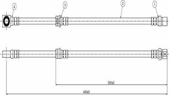 CAVO C800 390A - Тормозной шланг avtokuzovplus.com.ua