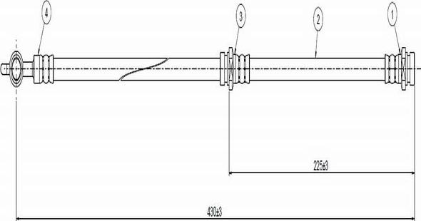 CAVO C800 561A - Гальмівний шланг autocars.com.ua