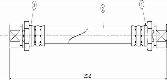 CAVO C800 572A - Тормозной шланг avtokuzovplus.com.ua