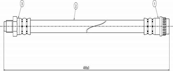 CAVO C800 667A - Тормозной шланг avtokuzovplus.com.ua