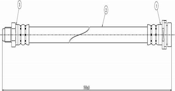 CAVO C800 684A - Гальмівний шланг autocars.com.ua