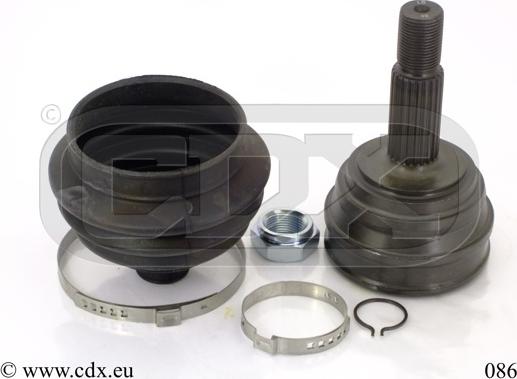 CDX 086 - Шарнірний комплект, ШРУС, приводний вал autocars.com.ua