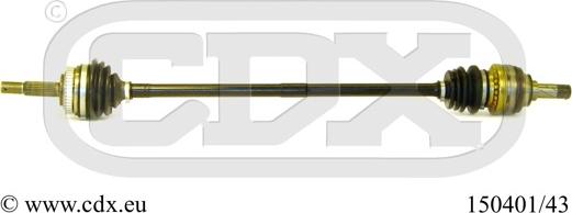 CDX 150401/43 - Приводний вал autocars.com.ua