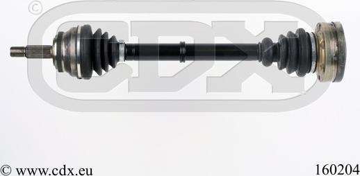 CDX 160204 - Приводний вал autocars.com.ua