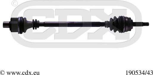 CDX 190534/43 - Приводний вал autocars.com.ua