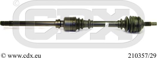 CDX 210357/29 - Приводний вал autocars.com.ua