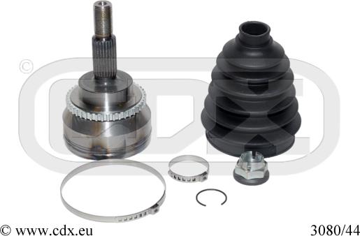 CDX 3080/44 - Шарнірний комплект, ШРУС, приводний вал autocars.com.ua