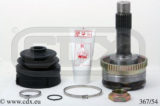 CDX 367/54 - Шарнірний комплект, ШРУС, приводний вал autocars.com.ua