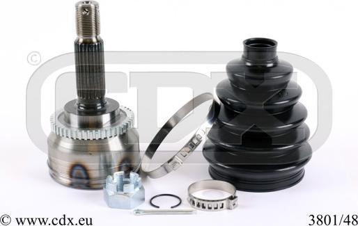 CDX 3801/48 - Шарнірний комплект, ШРУС, приводний вал autocars.com.ua