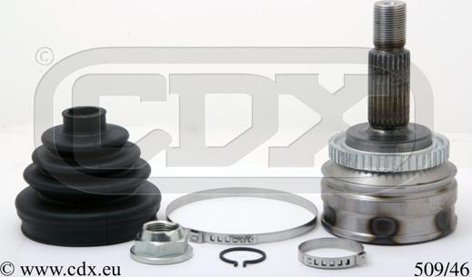 CDX 509/46 - Шарнірний комплект, ШРУС, приводний вал autocars.com.ua