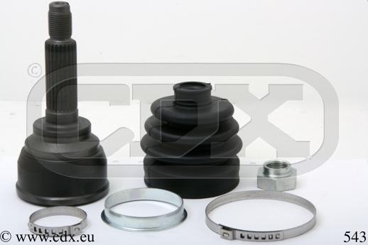CDX 543 - Шарнірний комплект, ШРУС, приводний вал autocars.com.ua