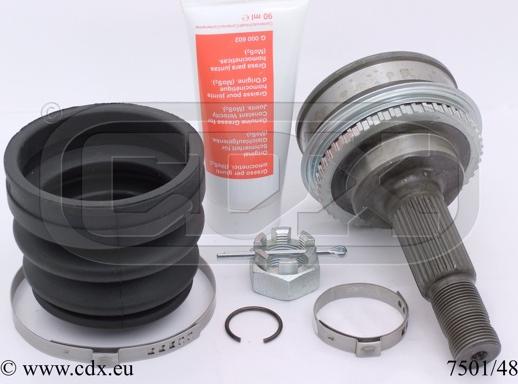 CDX 7501/48 - Шарнирный комплект, ШРУС, приводной вал autodnr.net