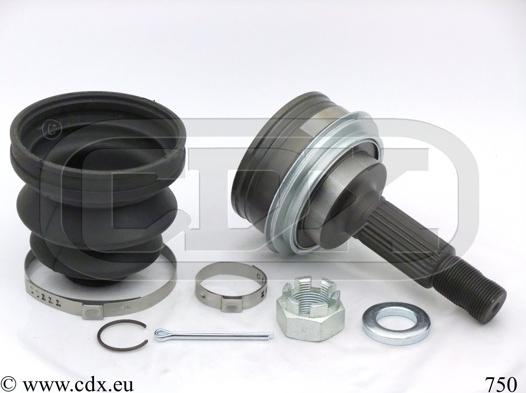 CDX 750 - Шарнірний комплект, ШРУС, приводний вал autocars.com.ua