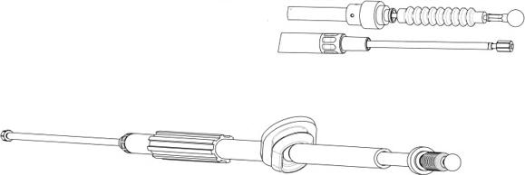 CEF AU02163 - Трос, гальмівна система autocars.com.ua