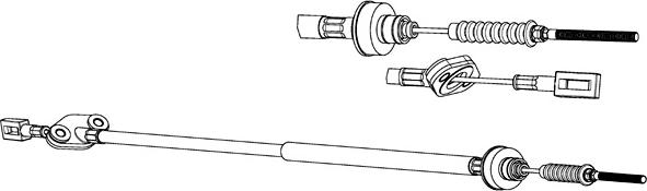CEF DW01100 - Трос, управління зчепленням autocars.com.ua