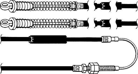 CEF FA02174 - Трос, гальмівна система autocars.com.ua