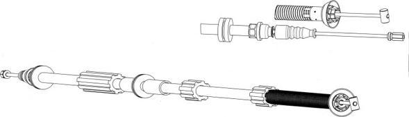 CEF FA02258 - Трос, гальмівна система autocars.com.ua