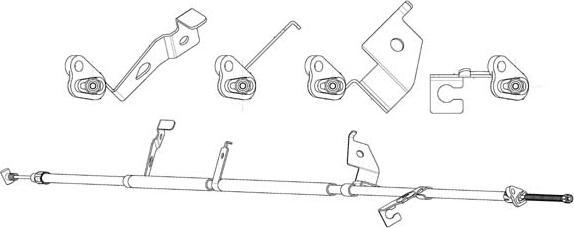CEF FA02285 - Трос, гальмівна система autocars.com.ua