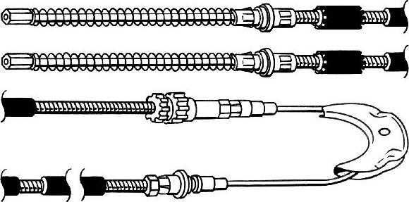 CEF FO02151 - Трос, гальмівна система autocars.com.ua