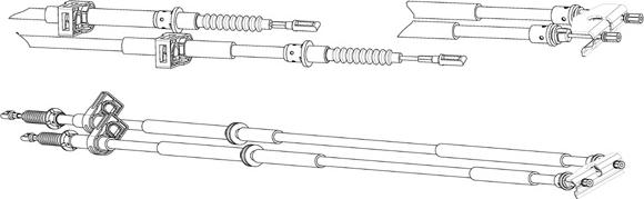 CEF FO02228 - Трос, гальмівна система autocars.com.ua