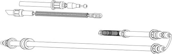 CEF OP02119 - Трос, гальмівна система autocars.com.ua