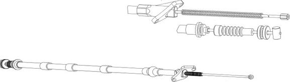 CEF OP02209 - Трос, гальмівна система autocars.com.ua