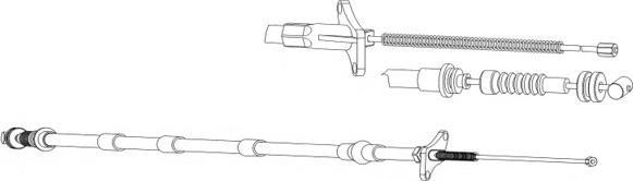 CEF OP02210 - Трос, гальмівна система autocars.com.ua