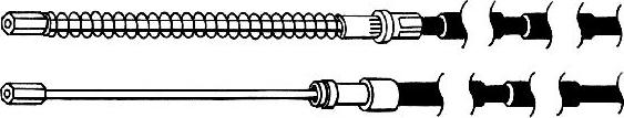 CEF PU02105 - Трос, гальмівна система autocars.com.ua