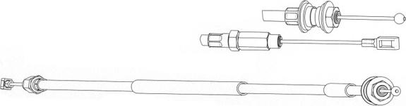 CEF VW01165 - Трос, управління зчепленням autocars.com.ua