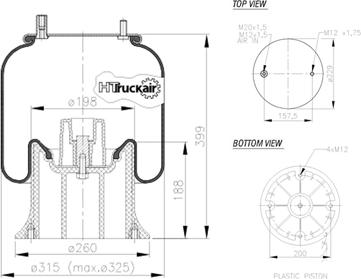 C.E.I. 562.515 - Кожух пневматичної ресори autocars.com.ua